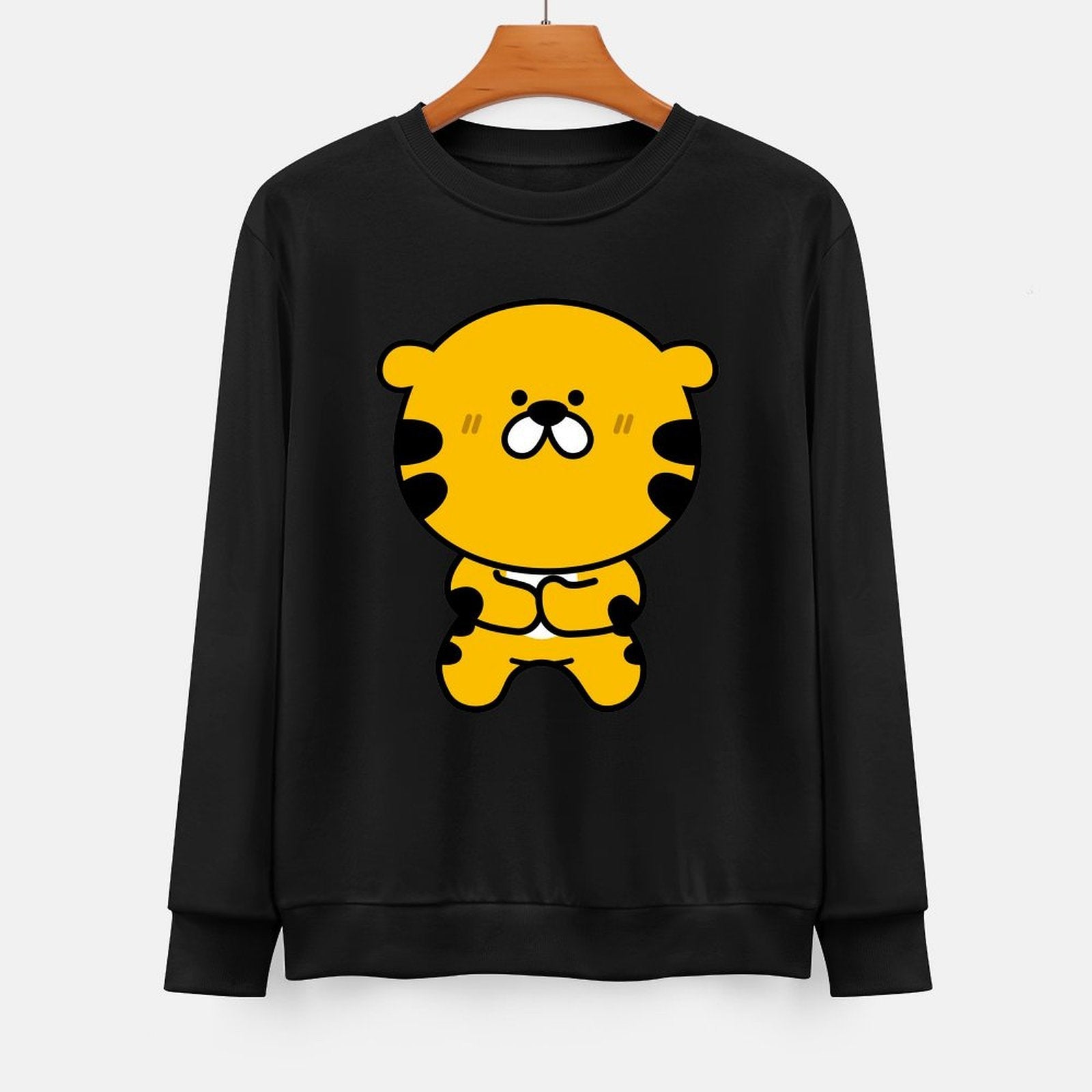 Front Patterned Long Sleeve TopPure Casual